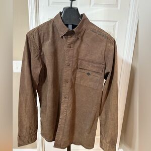 Harley-Davidson Distressed Canvas Shirt (XL)